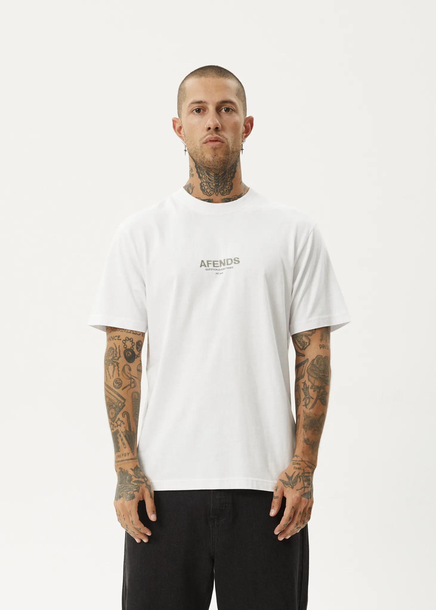 AFENDS Mens Vinyl - Retro Tee - White sold by Afends product image thumbnail 2