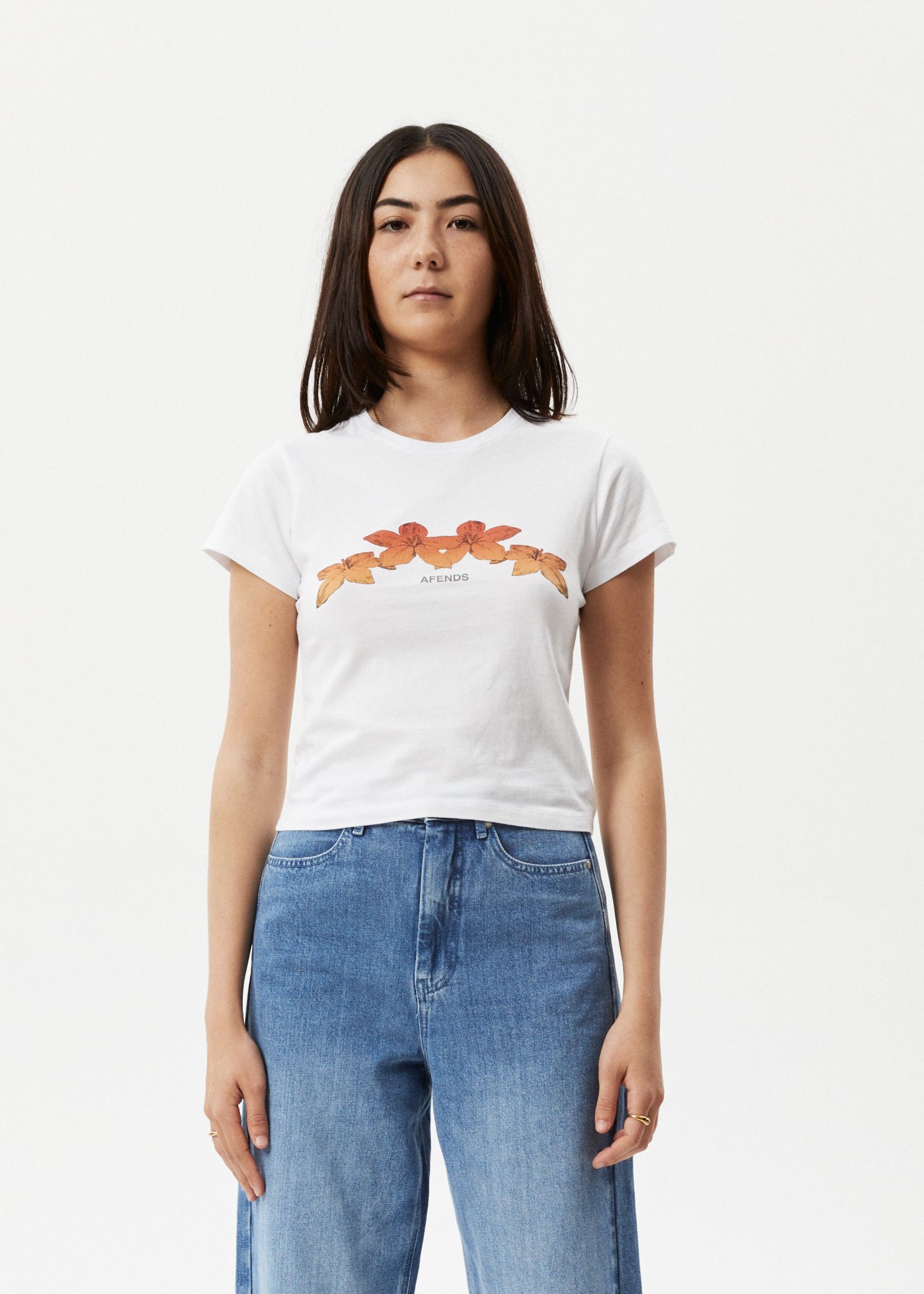 Afends Womens Intergalactic - Baby T-Shirt - White sold by Afends