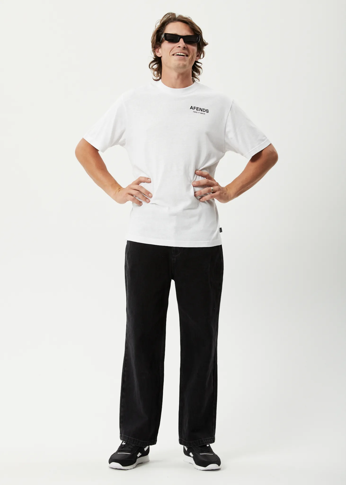 AFENDS Mens Take It Back - Retro Graphic T-Shirt - White sold by Afends product image thumbnail 3