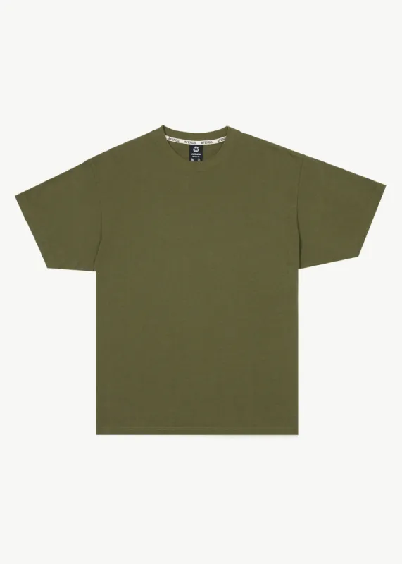 AFENDS Mens Genesis - Heavyweight Boxy Tee - Military sold by Afends