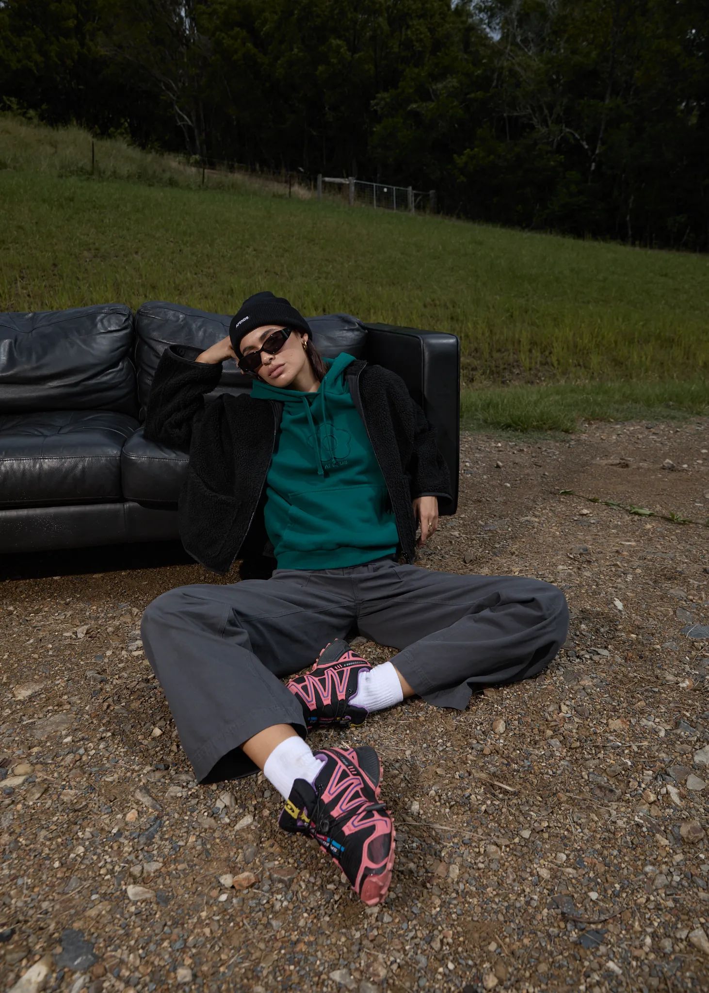 AFENDS Womens Lexi - Low Rise Workwear Pant - Gunmetal sold by Afends product image thumbnail 2