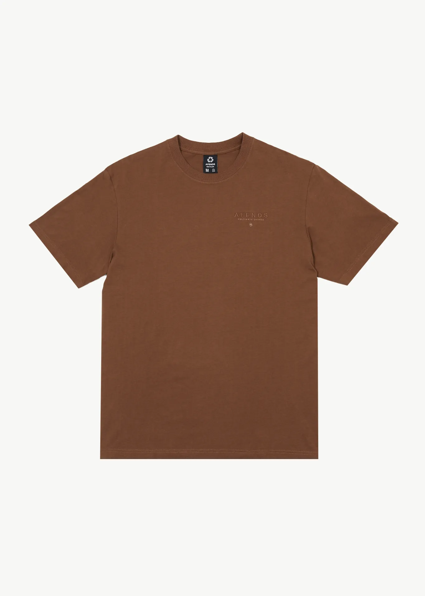 AFENDS Mens Outside - Graphic Retro T-Shirt - Toffee sold by Afends