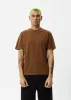 AFENDS Mens Outside - Graphic Retro T-Shirt - Toffee sold by Afends