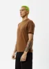 AFENDS Mens Outside - Graphic Retro T-Shirt - Toffee sold by Afends