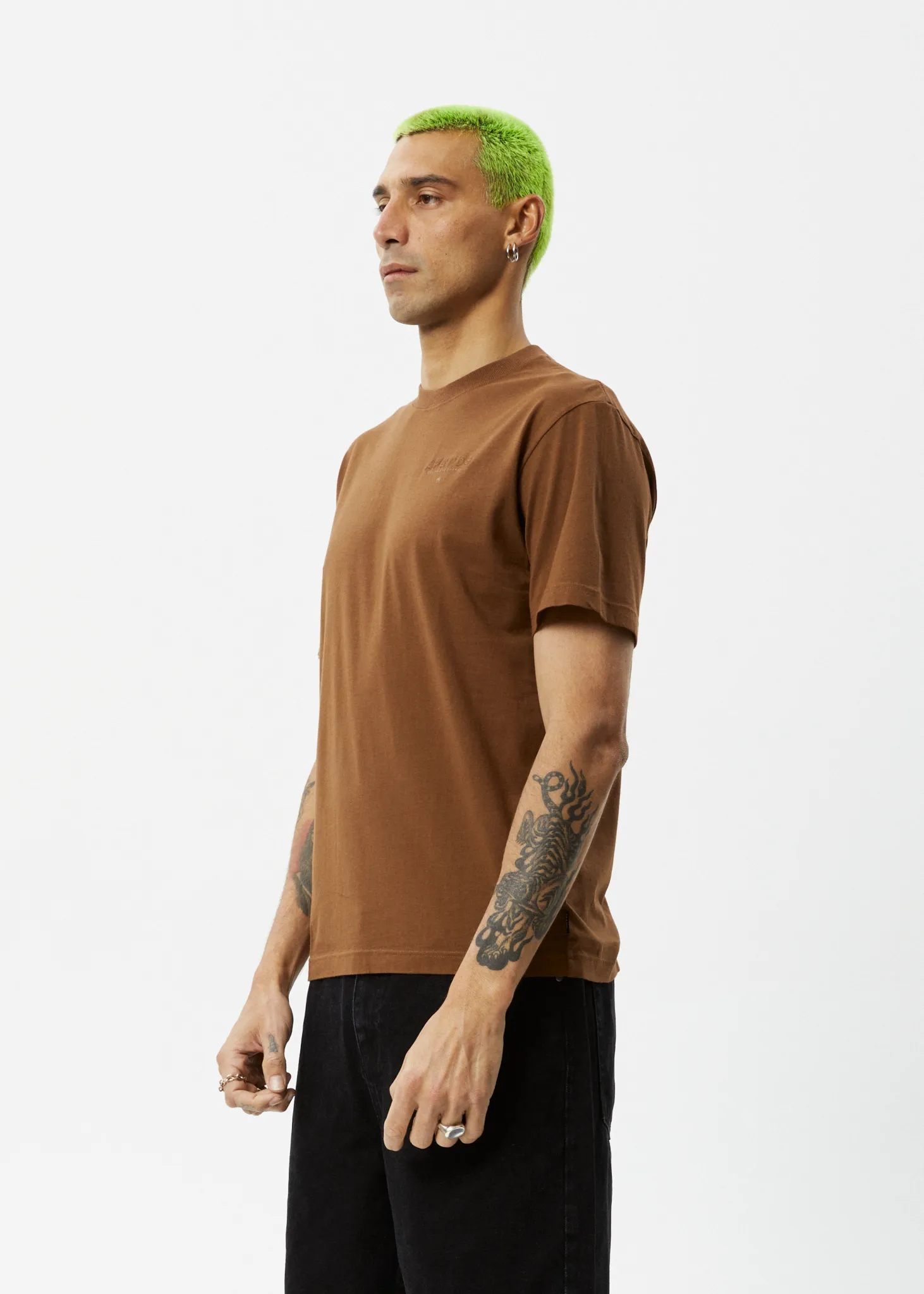 AFENDS Mens Outside - Graphic Retro T-Shirt - Toffee sold by Afends product image thumbnail 3