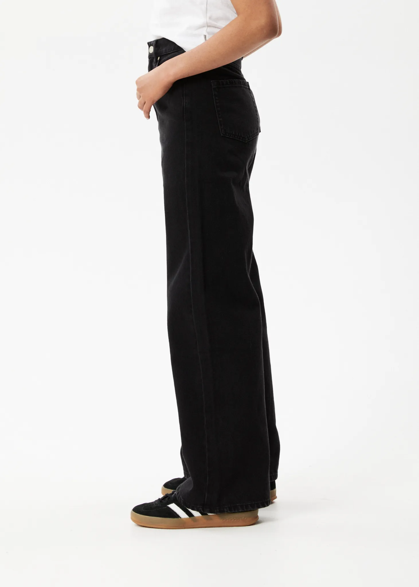 AFENDS Womens Bella - Denim Baggy Jeans - Washed Black sold by Afends product image thumbnail 4