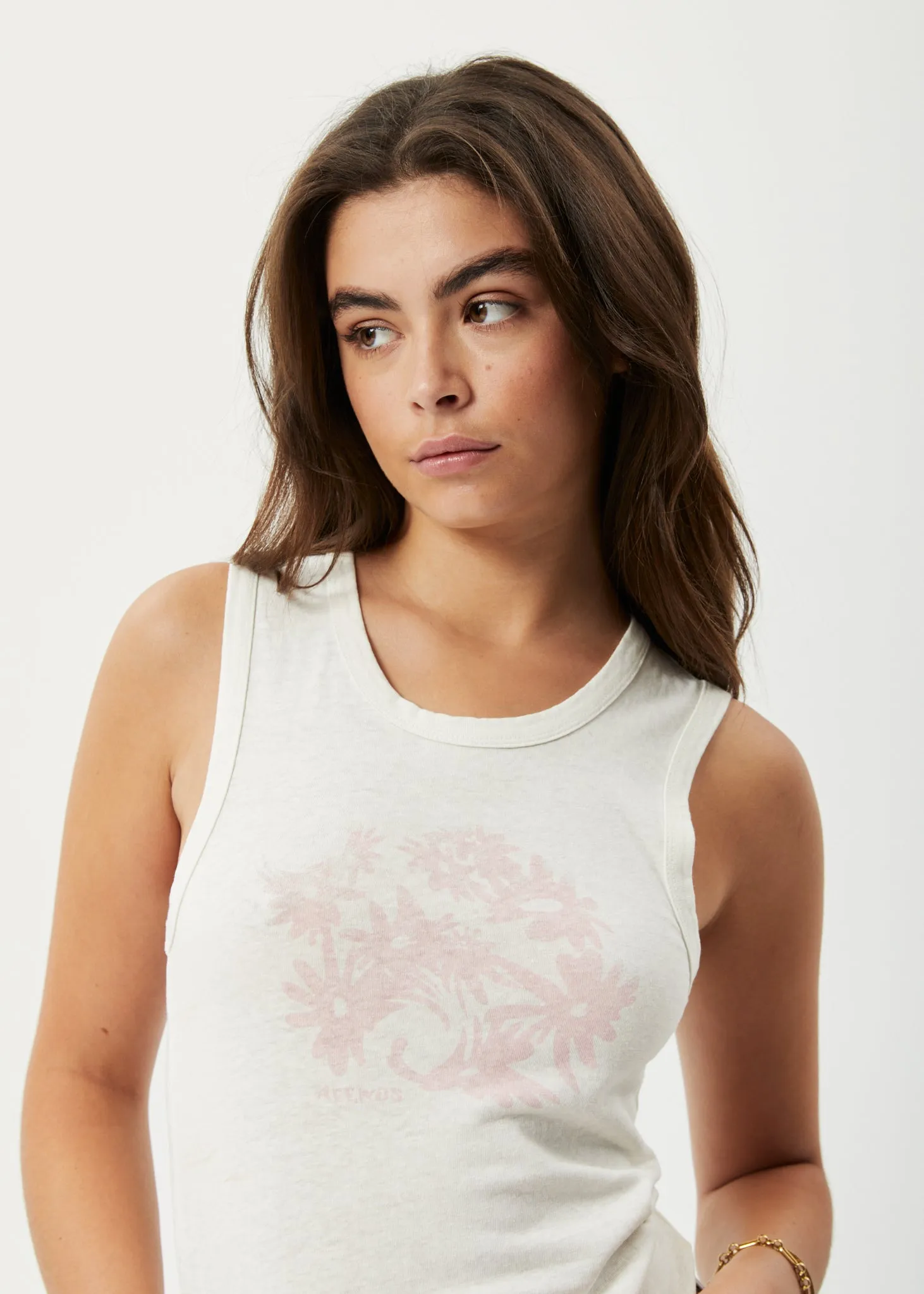 AFENDS Womens Vise Jasmin - Graphic Tank - Off White sold by Afends product image thumbnail 2