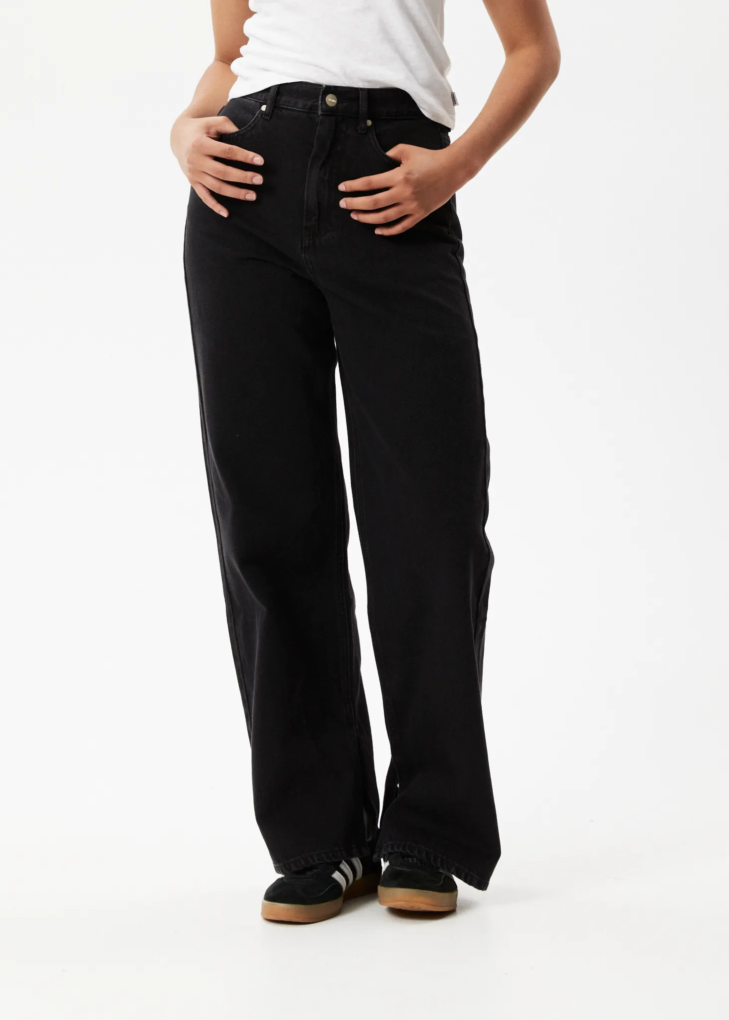 AFENDS Womens Bella - Denim Baggy Jeans - Washed Black sold by Afends product image thumbnail 2