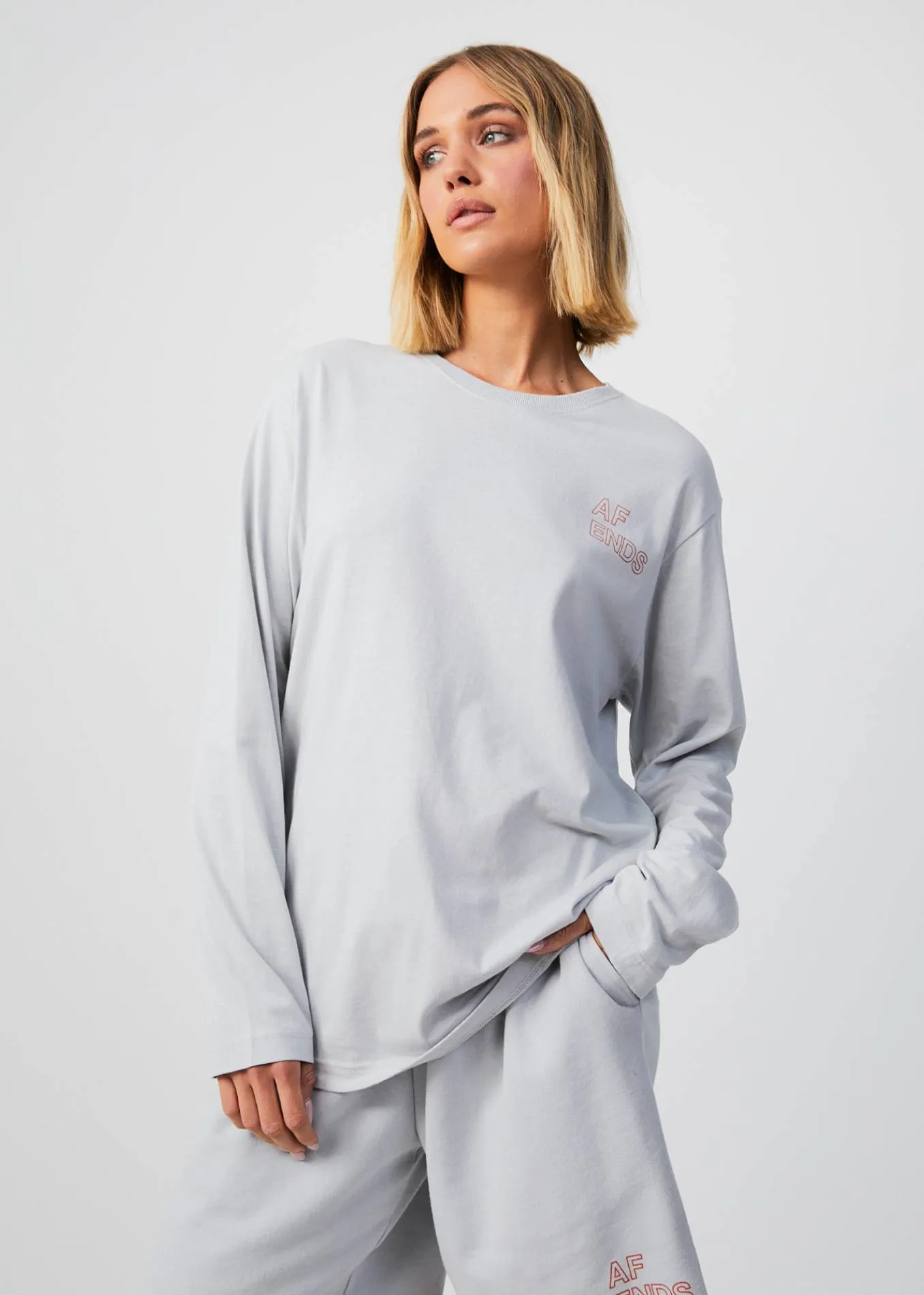 AFENDS Unisex Conditional - Unisex Oversized Long Sleeve T-Shirt - Smoke sold by Afends product image thumbnail 2