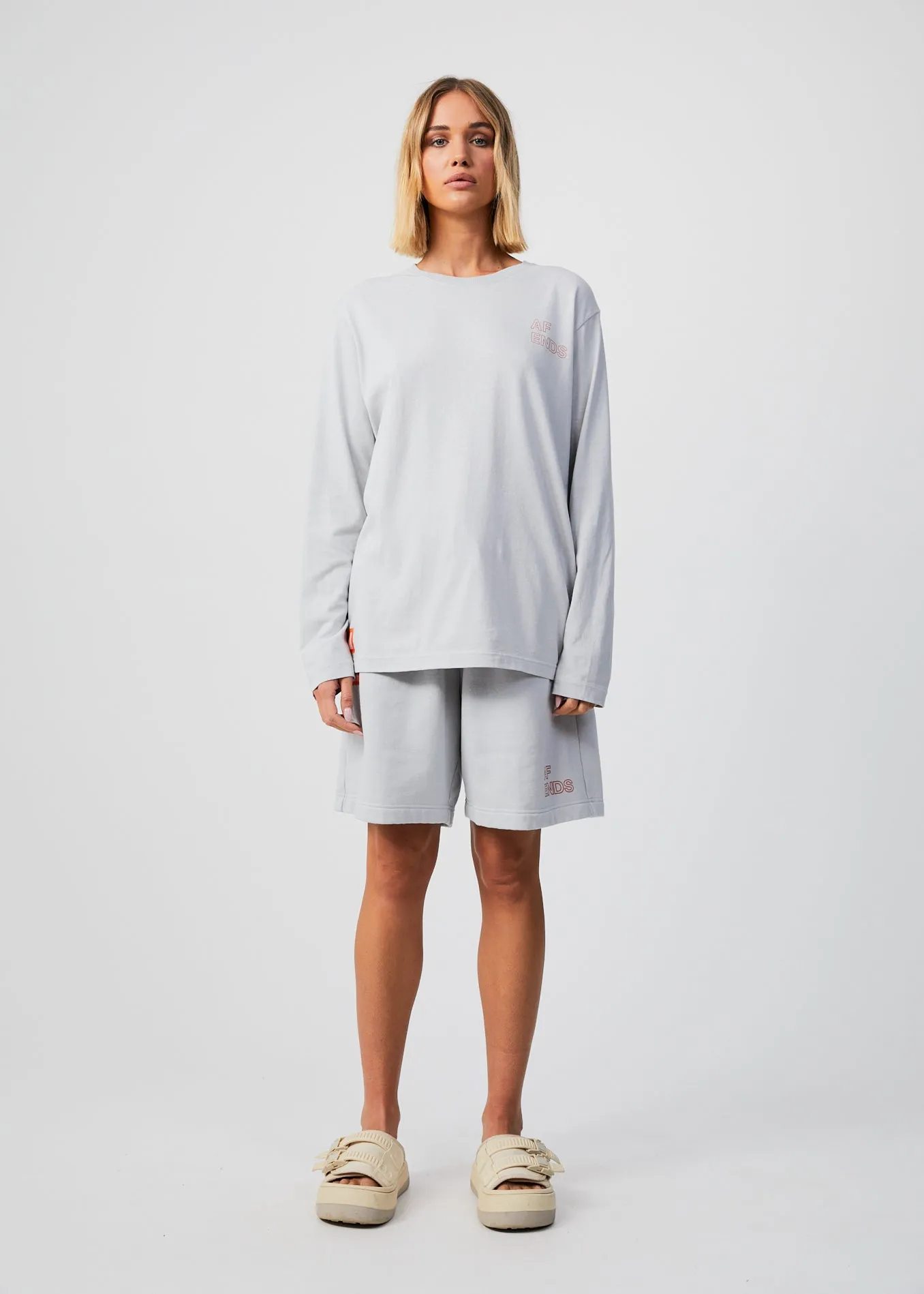 AFENDS Unisex Conditional - Unisex Oversized Long Sleeve T-Shirt - Smoke sold by Afends product image thumbnail 4