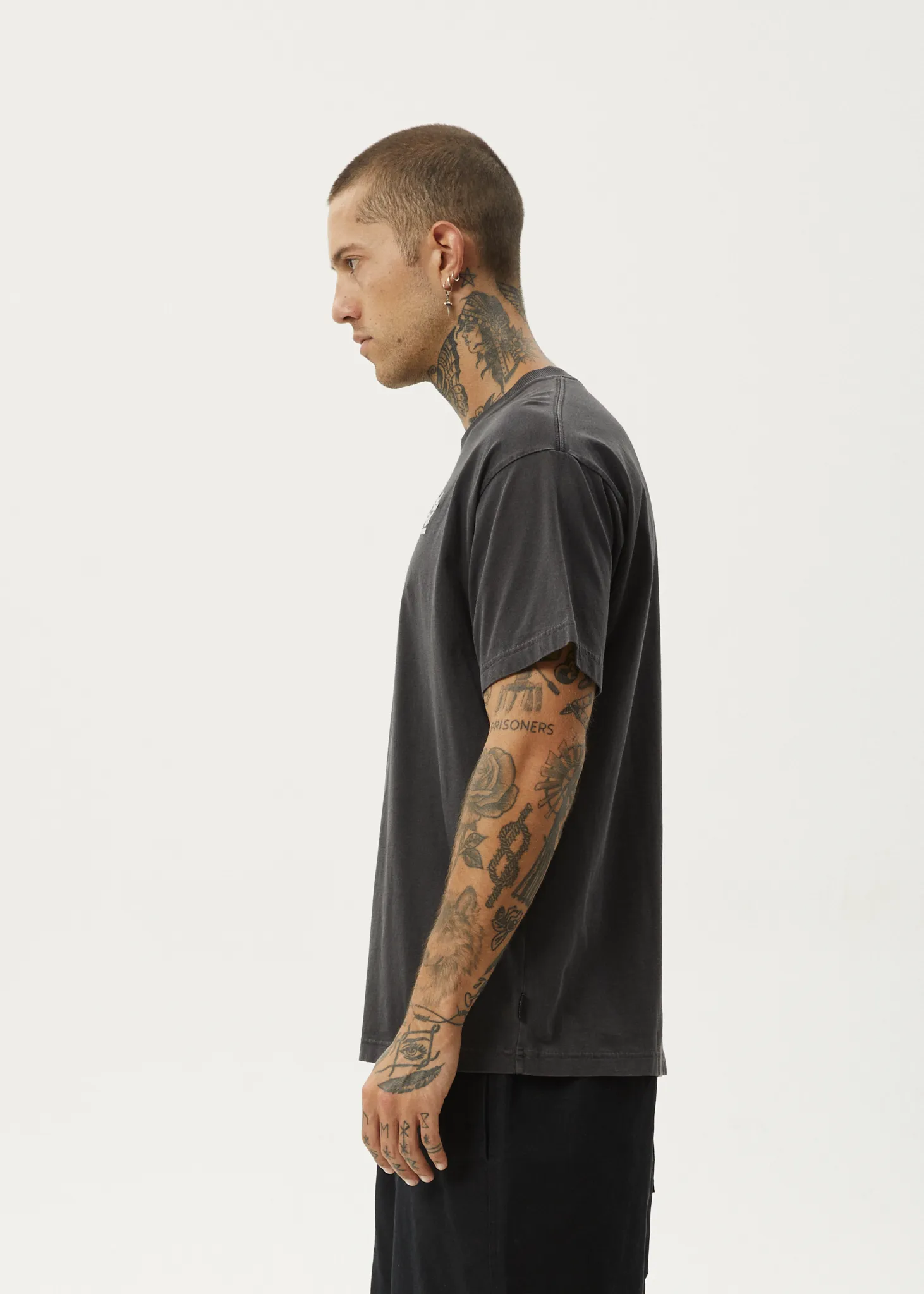 AFENDS Mens Graveyard - Boxy Tee - Stone Black sold by Afends product image thumbnail 4