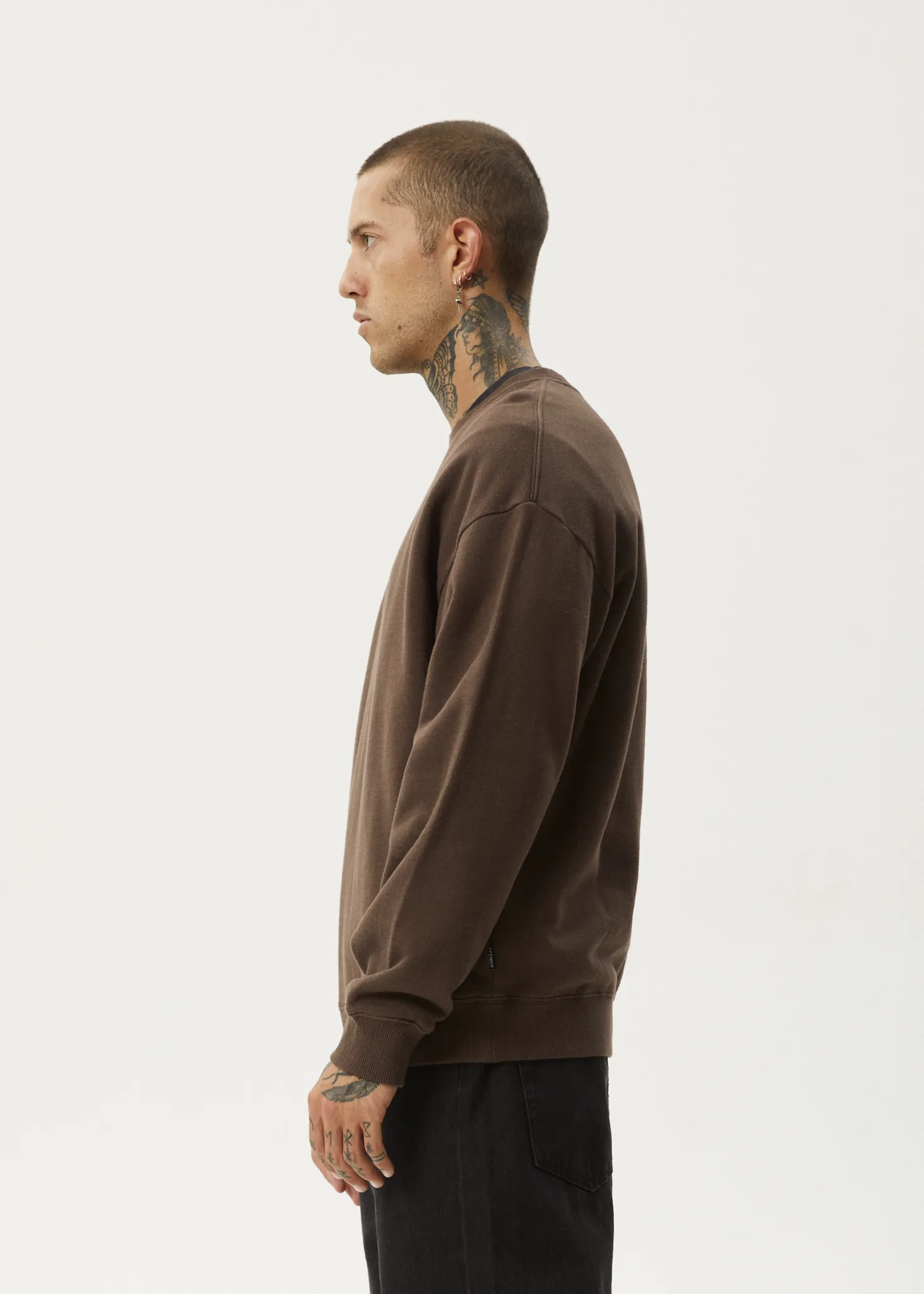 AFENDS Mens Solar Flare - Crew Neck - Coffee sold by Afends product image thumbnail 4