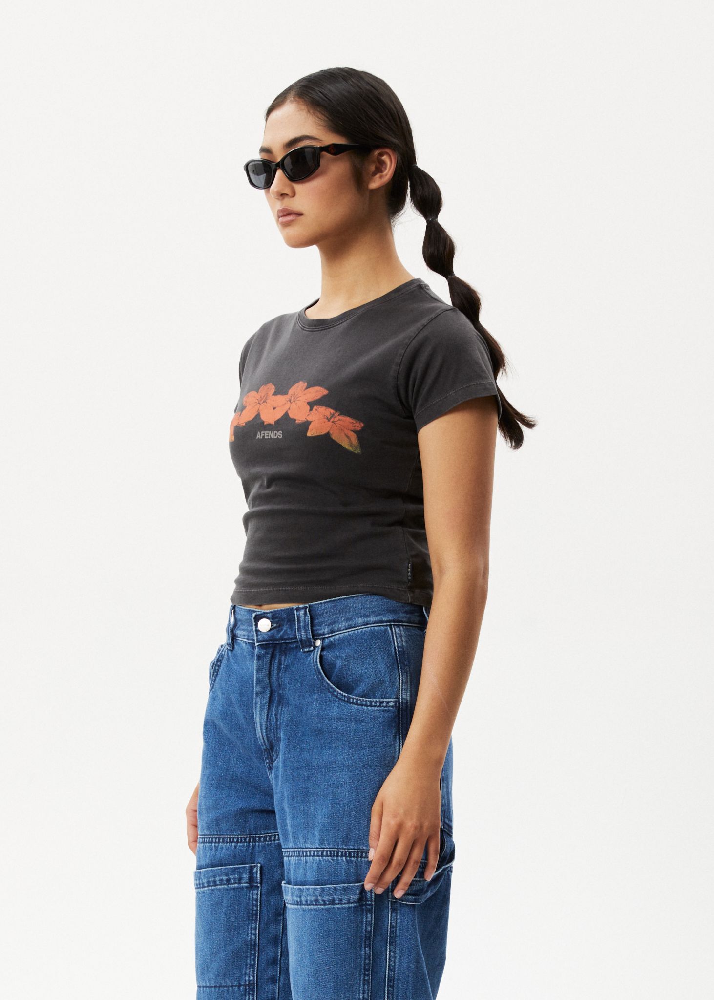 AFENDS Womens Intergalactic - Baby T-Shirt - Stone Black sold by Afends product image thumbnail 4