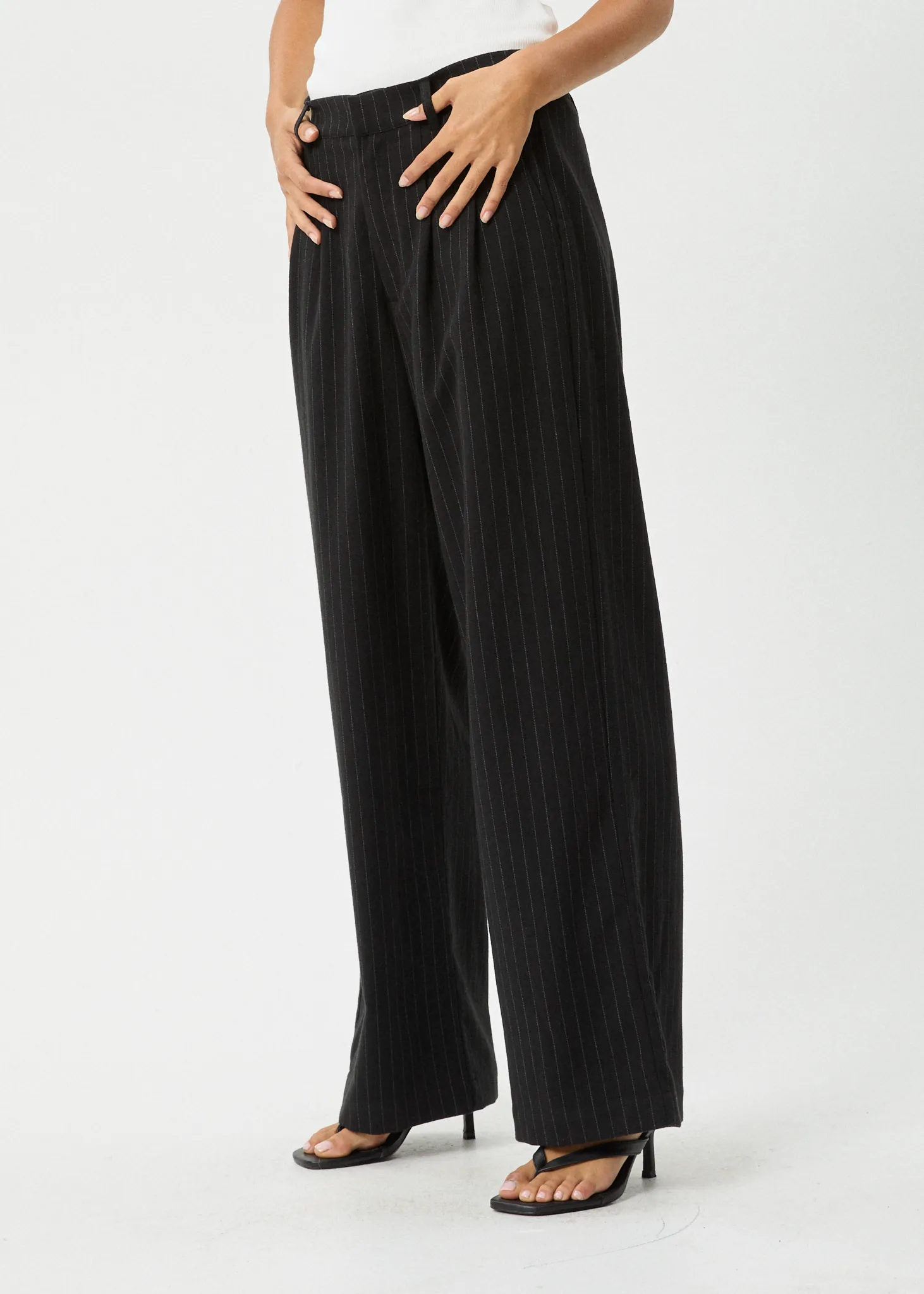 AFENDS Womens Business - Pleat Trouser - Black sold by Afends product image thumbnail 3