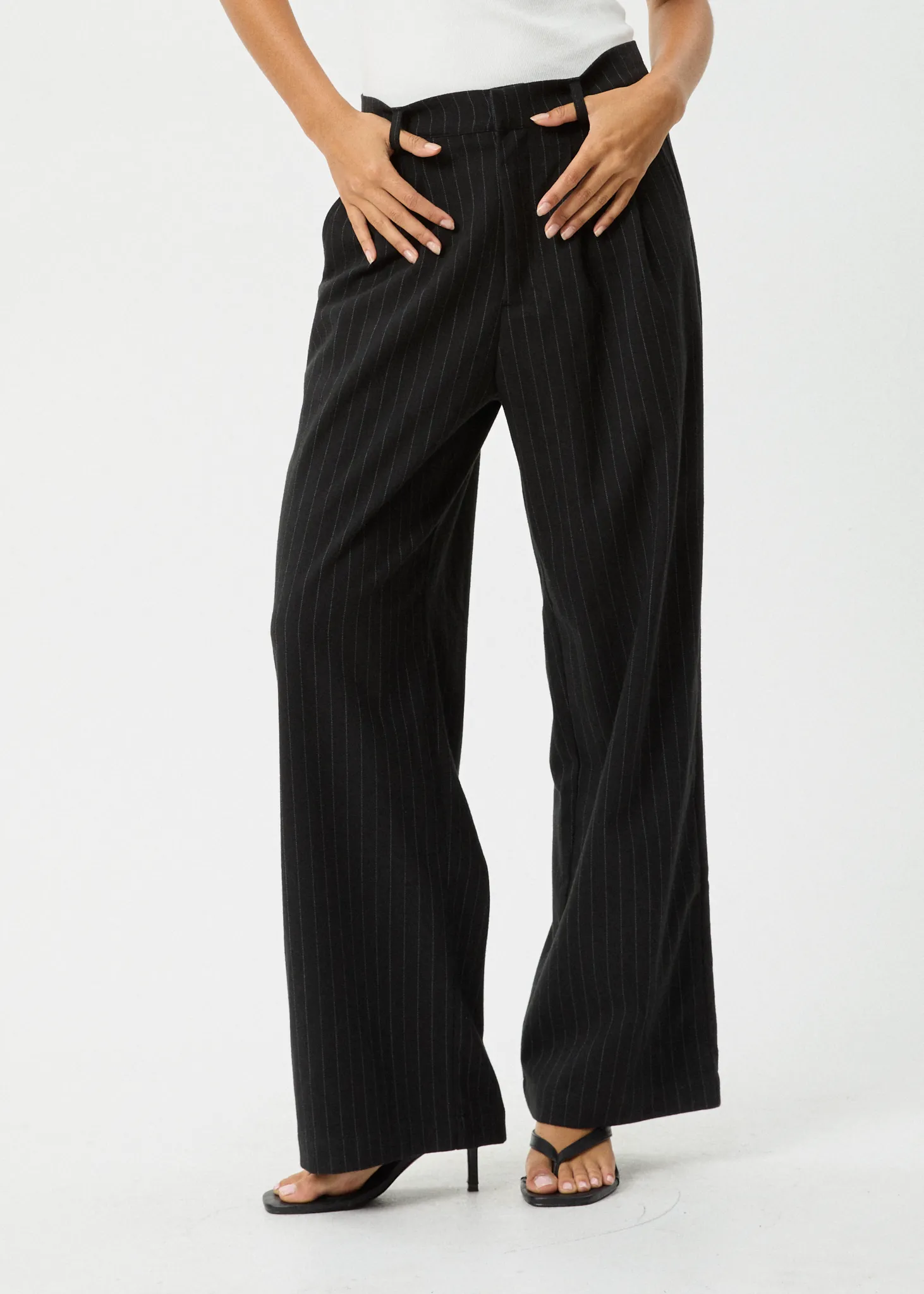 AFENDS Womens Business - Pleat Trouser - Black sold by Afends product image thumbnail 2