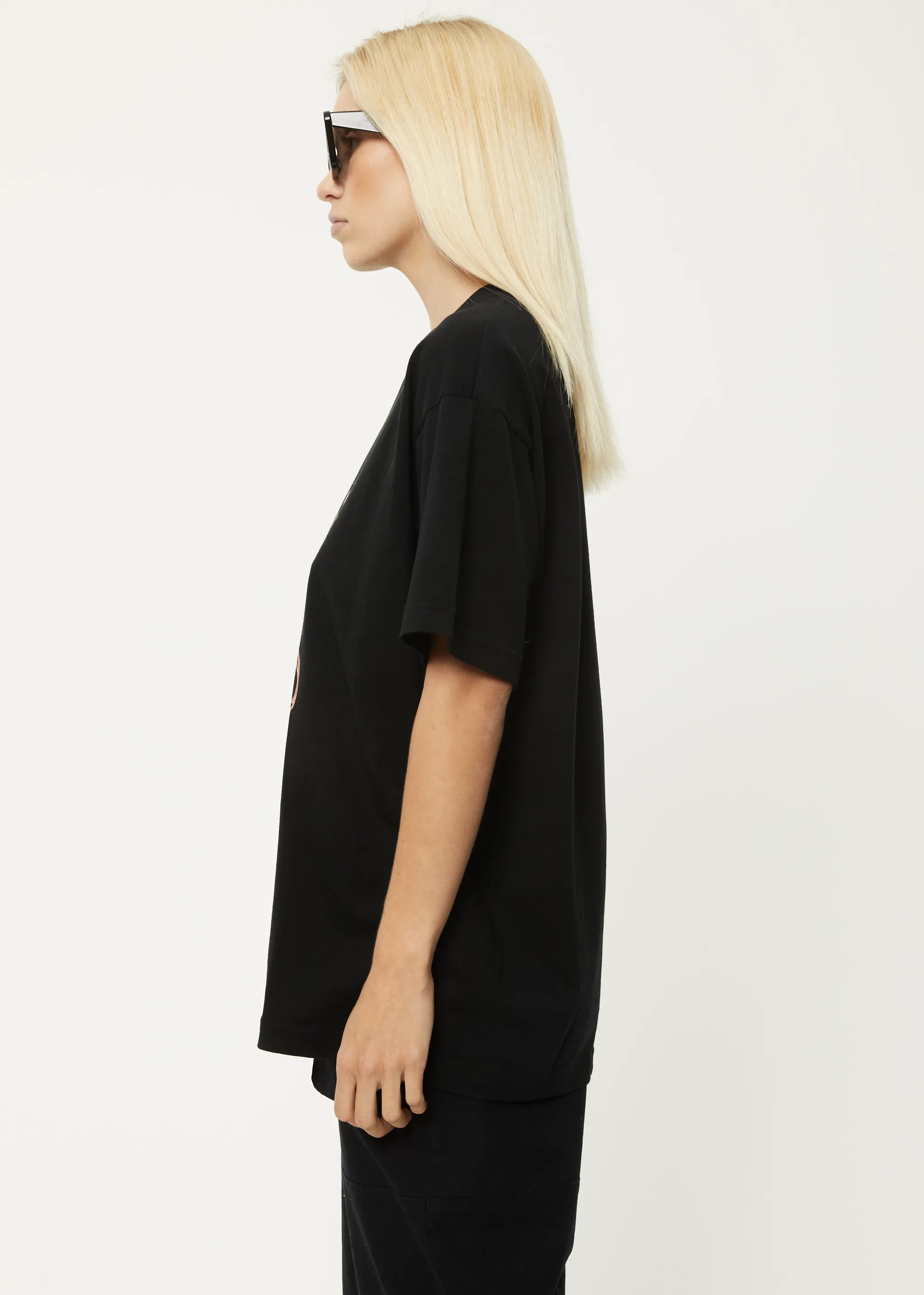 AFENDS Womens Josie Slay - Oversized Graphic T-Shirt - Black sold by Afends product image thumbnail 4