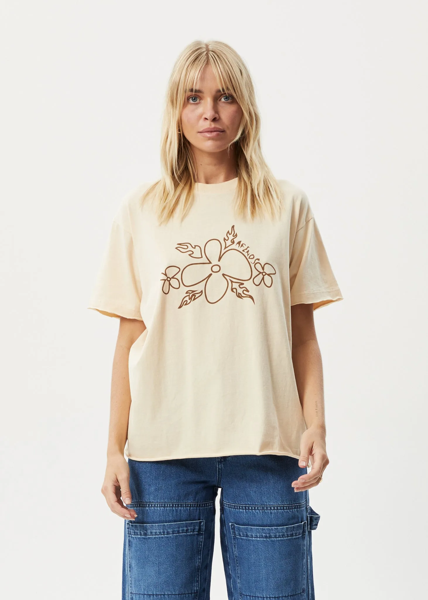 AFENDS Womens Island - Oversized T-Shirt - Sand sold by Afends product image thumbnail 3