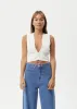 AFENDS Womens Lilo - Button Up Top - Natural sold by Afends
