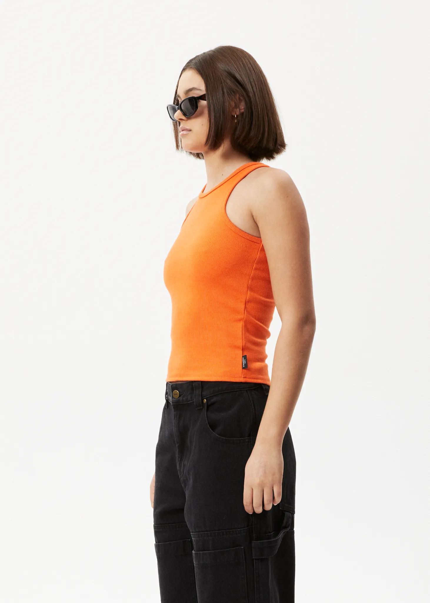 AFENDS Womens Pearly - Rib Singlet - Orange sold by Afends product image thumbnail 5