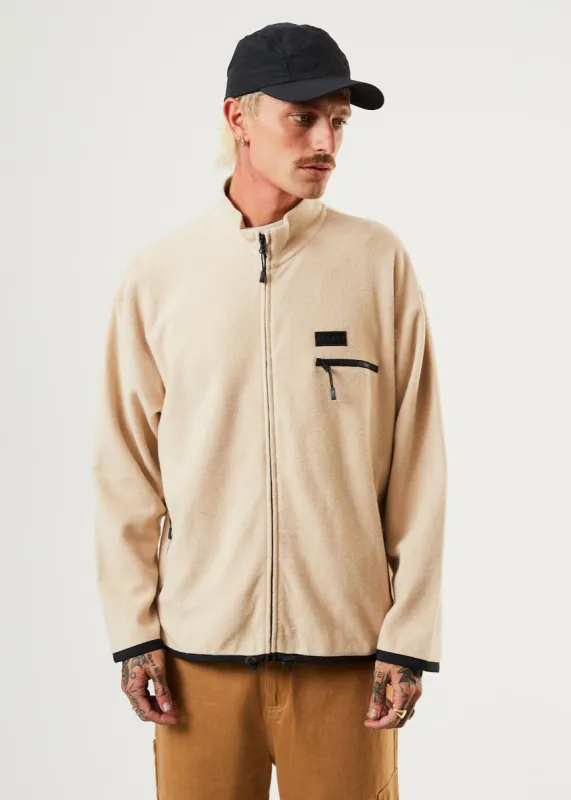 AFENDS Unisex Octave - Unisex Zip Up Jumper - Bone made by Afends