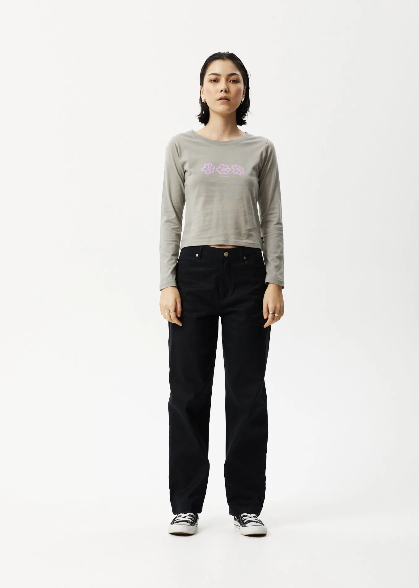 AFENDS Womens Lily - Long Sleeve Graphic T-Shirt - Olive sold by Afends product image thumbnail 3