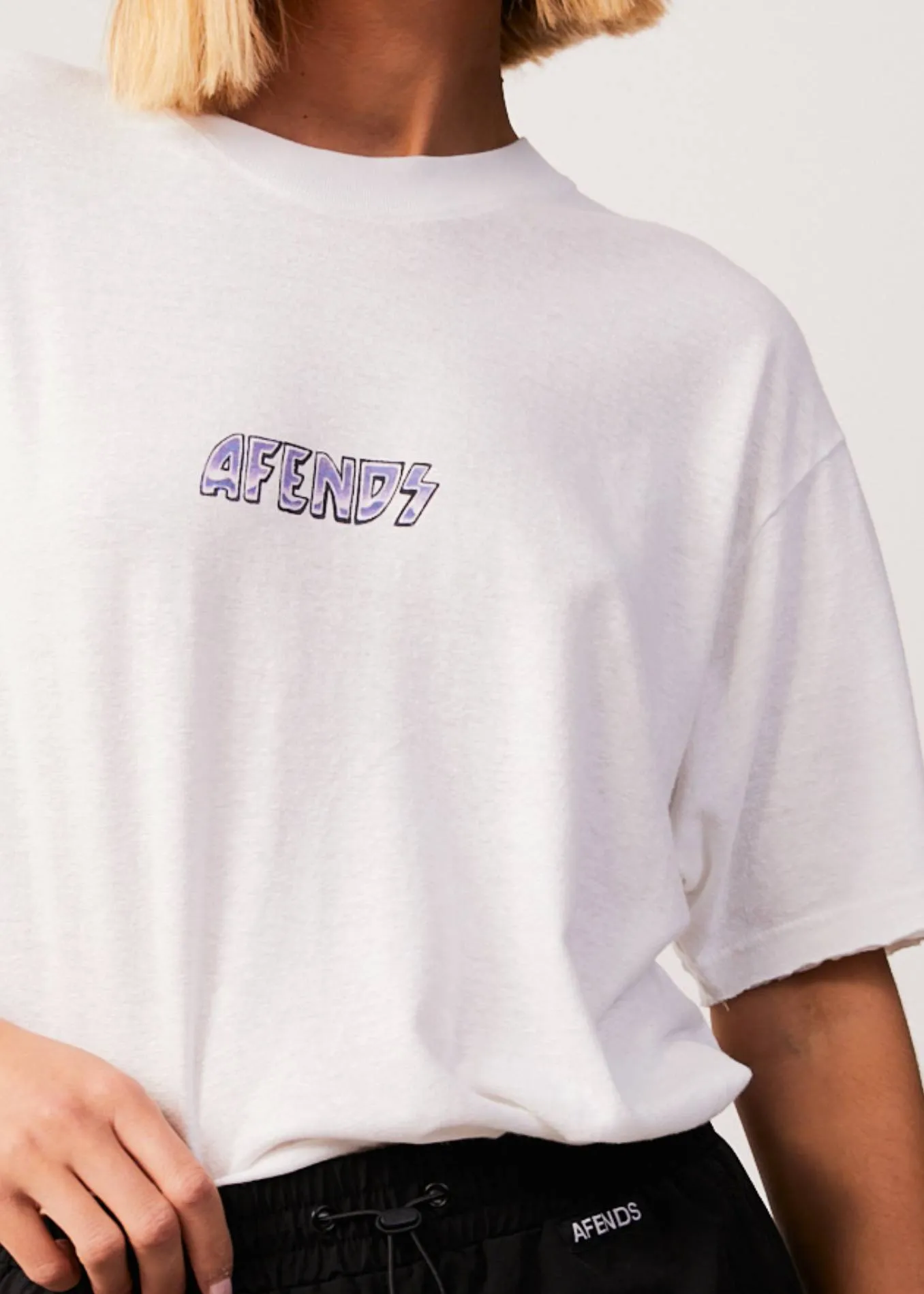 AFENDS Womens Pearly - Oversized T-Shirt - White sold by Afends product image thumbnail 2