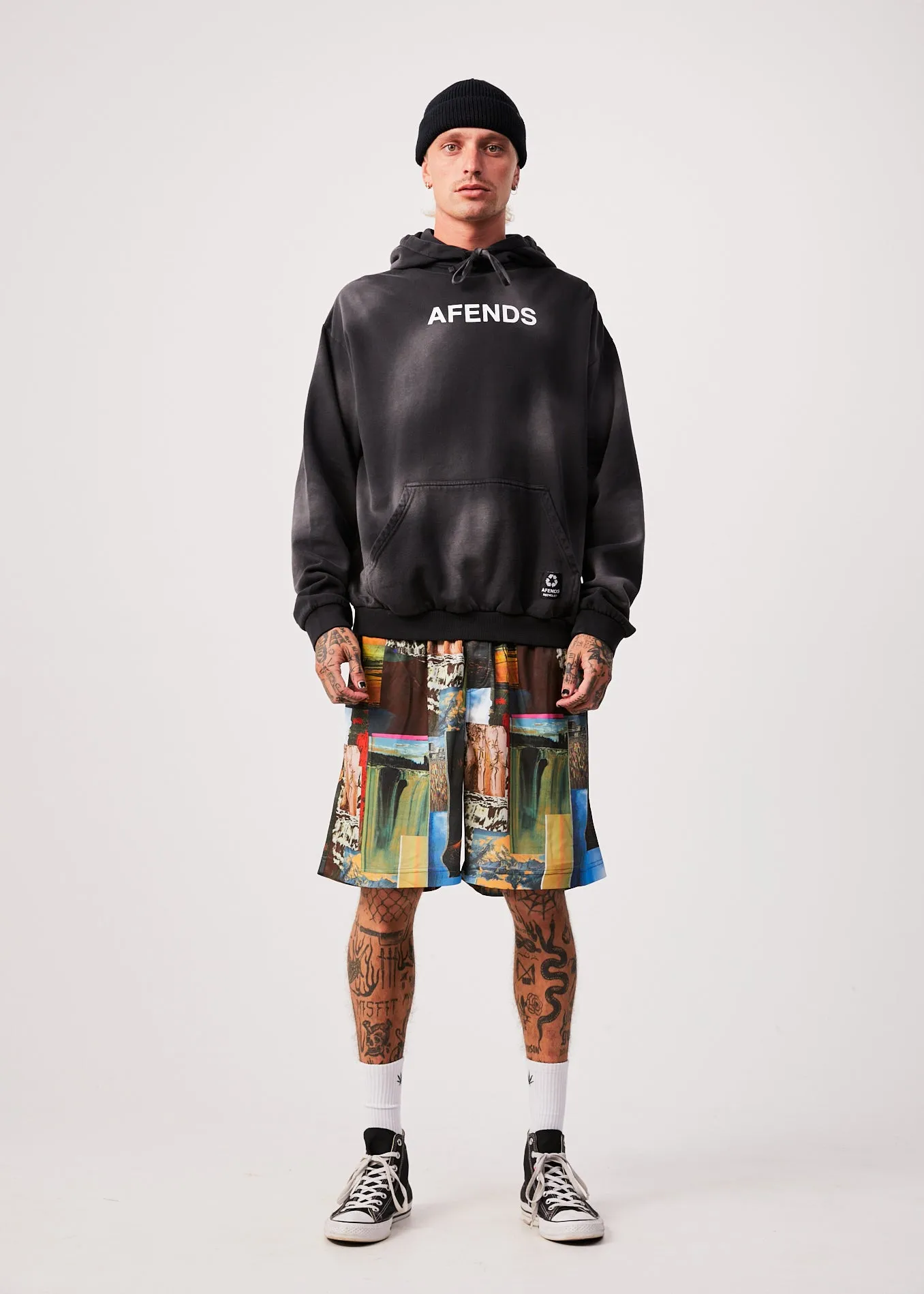 AFENDS Mens Millions - Hoodie - Worn Black sold by Afends product image thumbnail 3