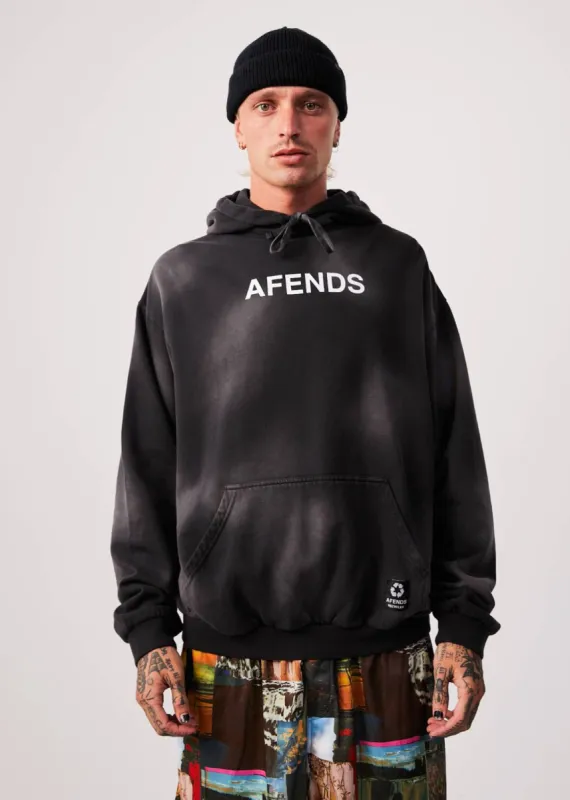 AFENDS Mens Millions - Hoodie - Worn Black sold by Afends