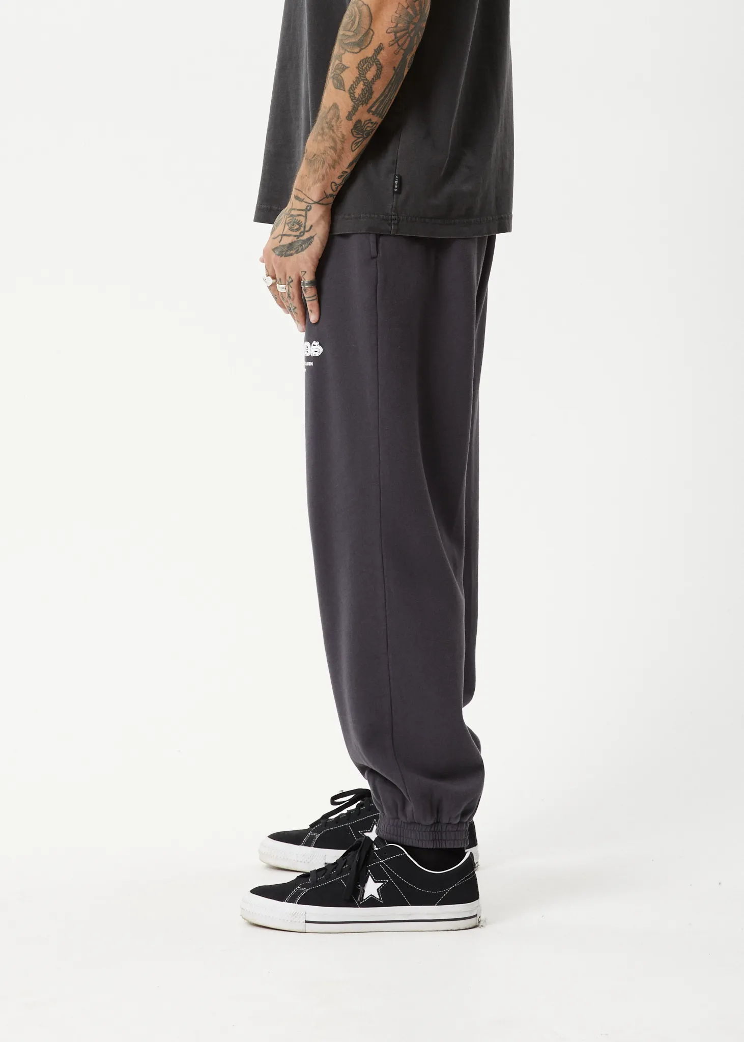 AFENDS Mens Gothic - Track Pant - Charcoal sold by Afends product image thumbnail 3