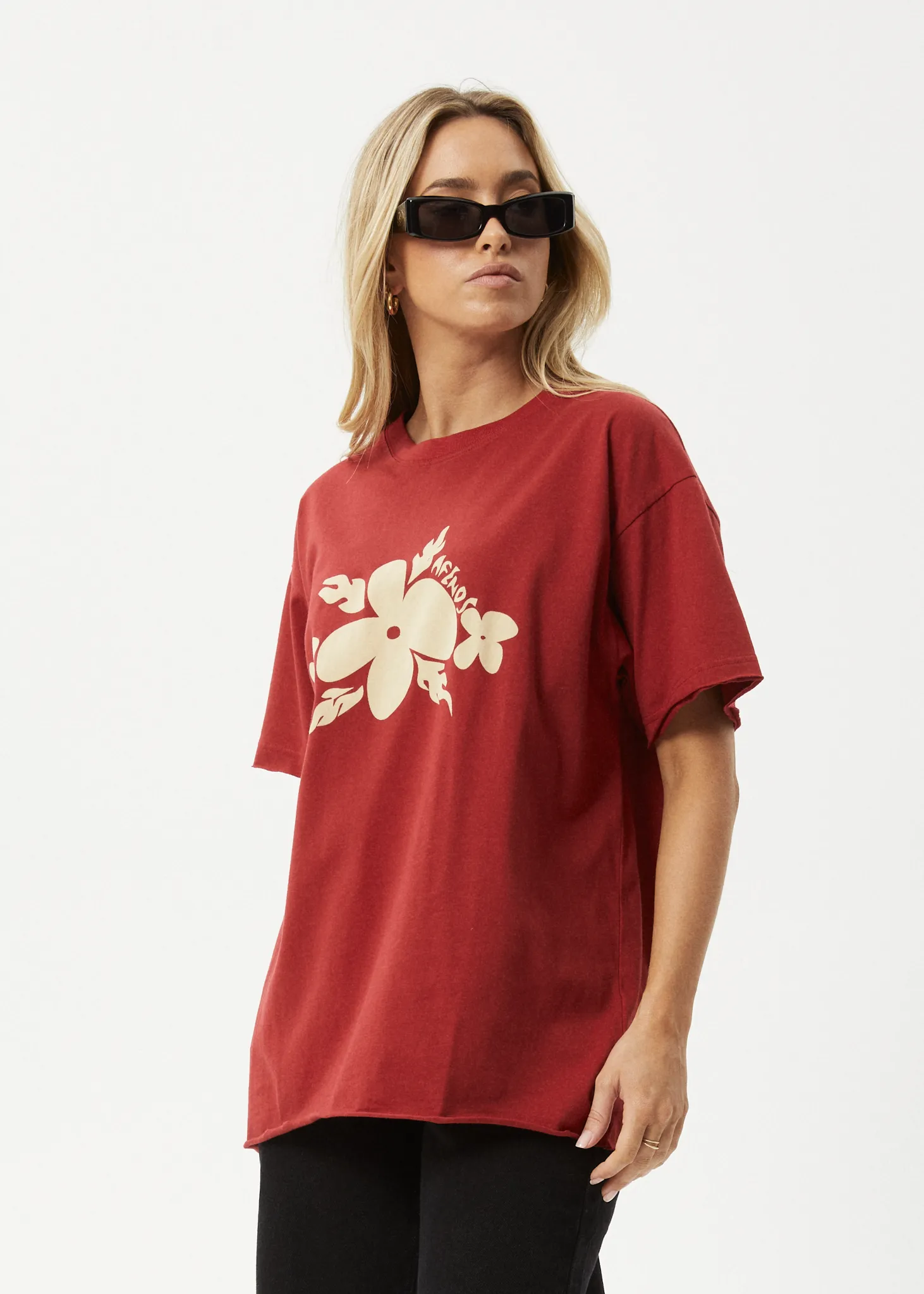 AFENDS Womens Island - Oversized T-Shirt - Ketchup sold by Afends product image thumbnail 3