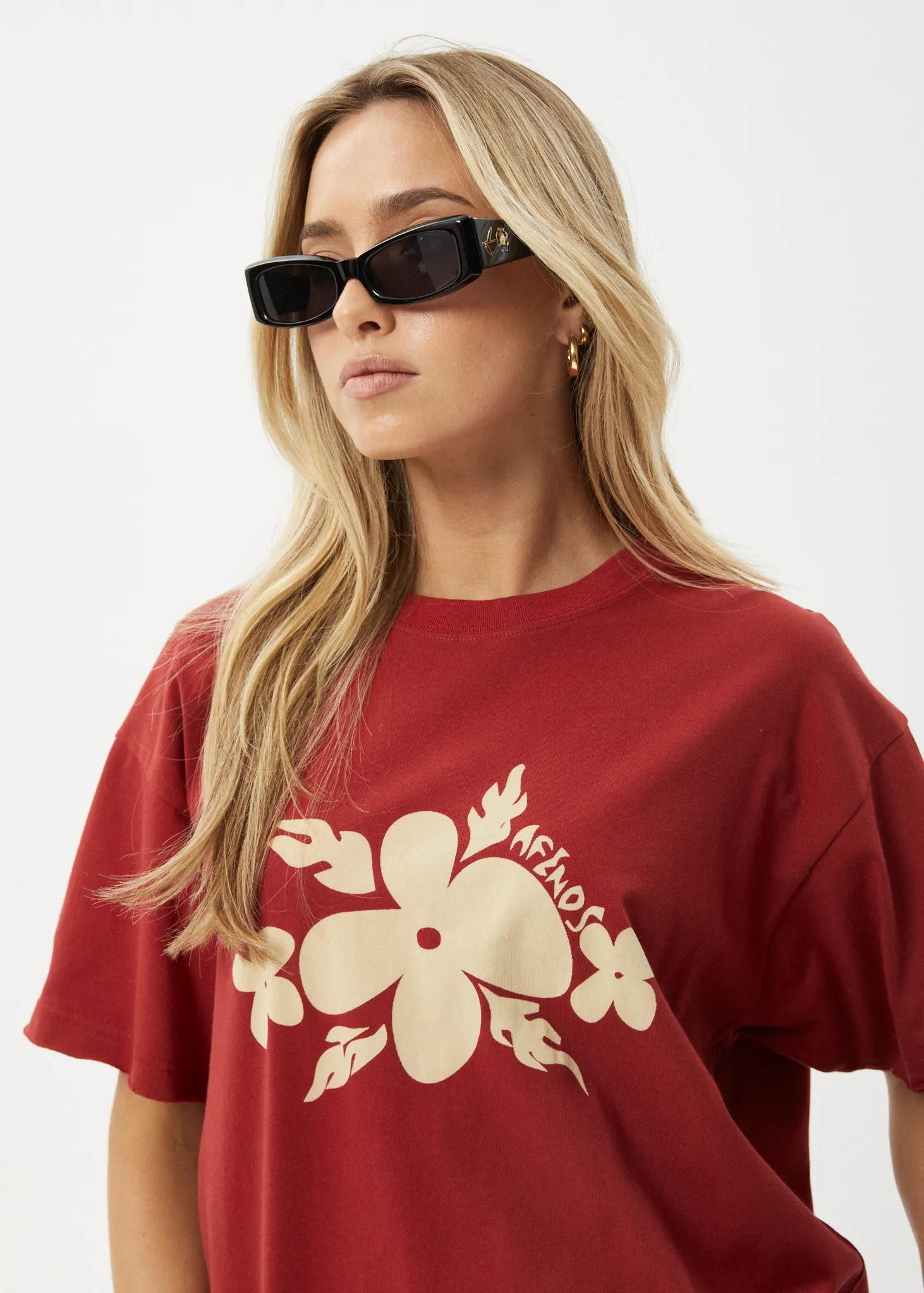 AFENDS Womens Island - Oversized T-Shirt - Ketchup sold by Afends product image thumbnail 2