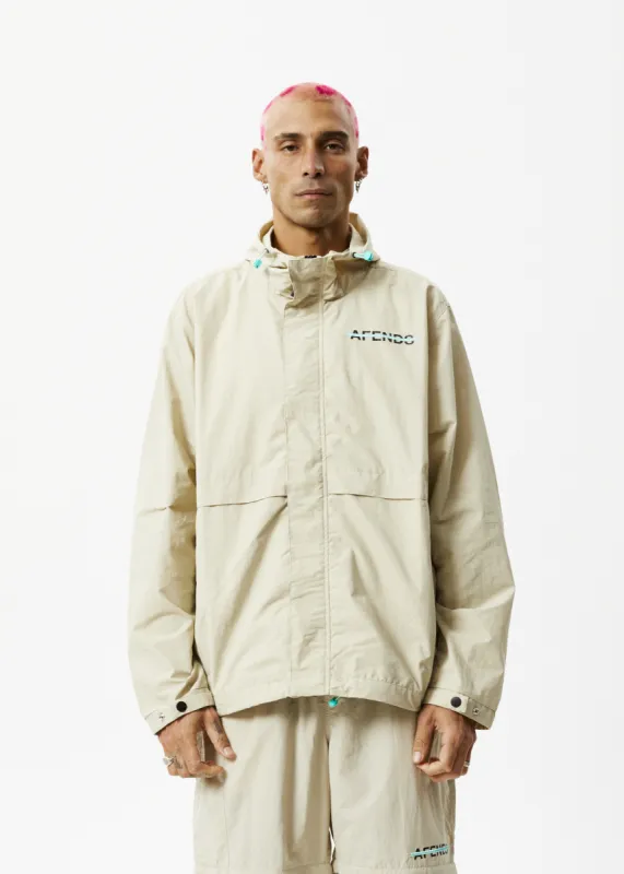 AFENDS Mens Antimatter - Spray Jacket - Cement sold by Afends