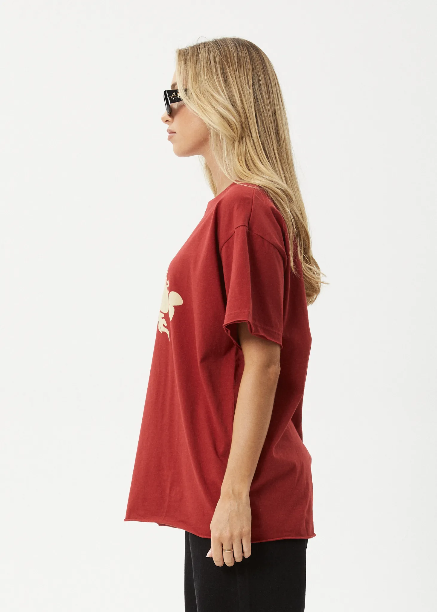 AFENDS Womens Island - Oversized T-Shirt - Ketchup sold by Afends product image thumbnail 4