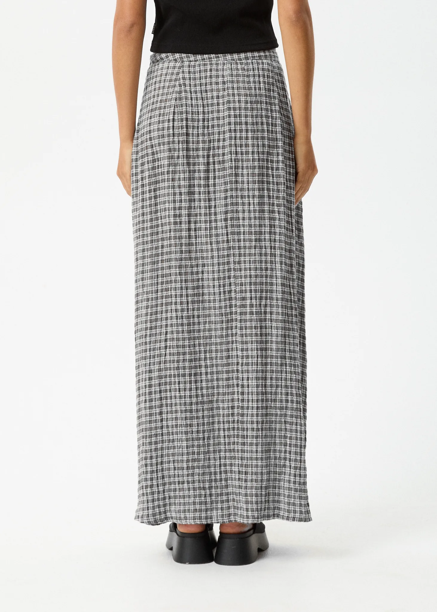 AFENDS Womens Asta Base - Seersucker Skirt - Steel Check sold by Afends product image thumbnail 3