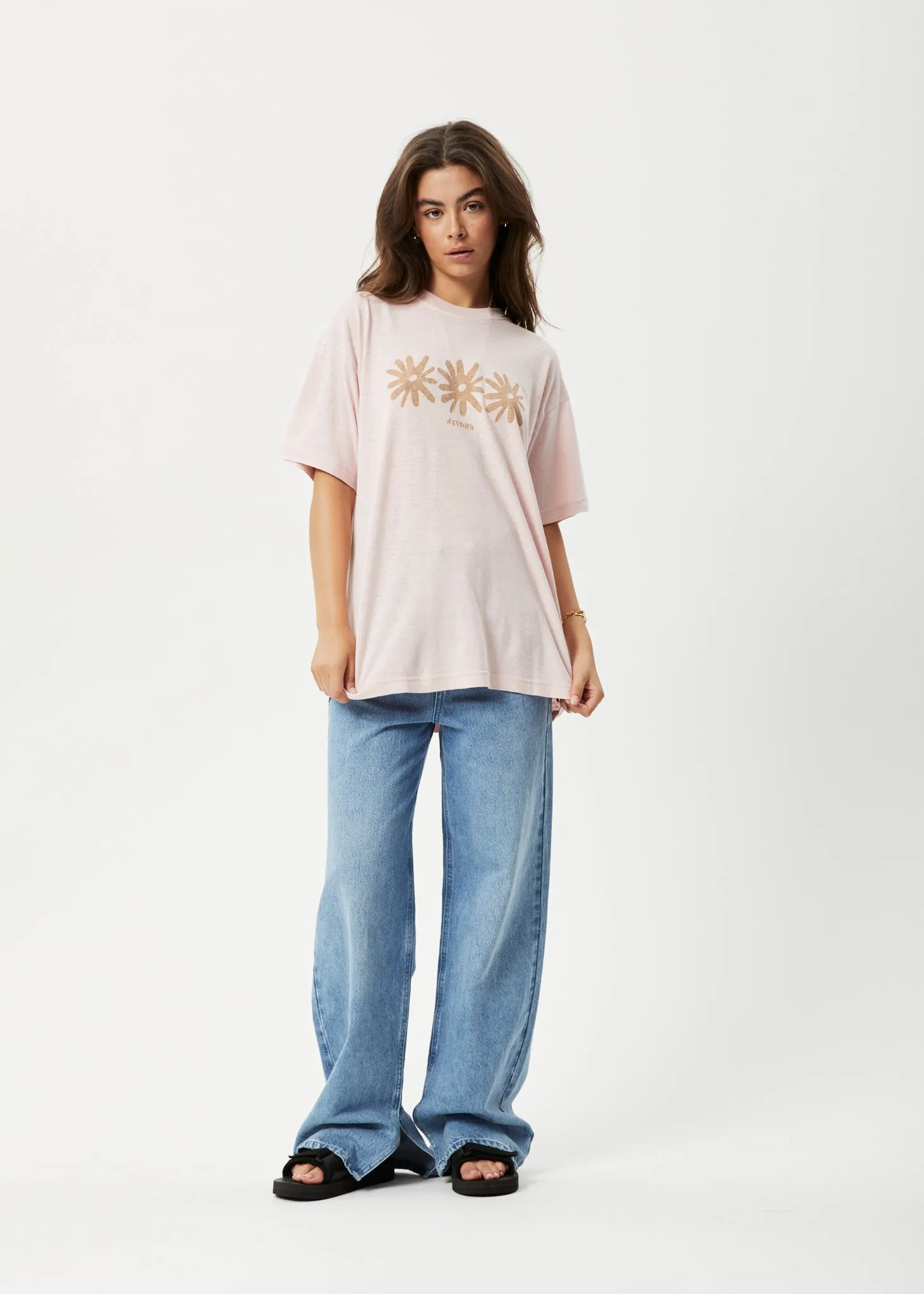 AFENDS Womens Adi Slay - Oversized Graphic T-Shirt - Lotus sold by Afends product image thumbnail 3
