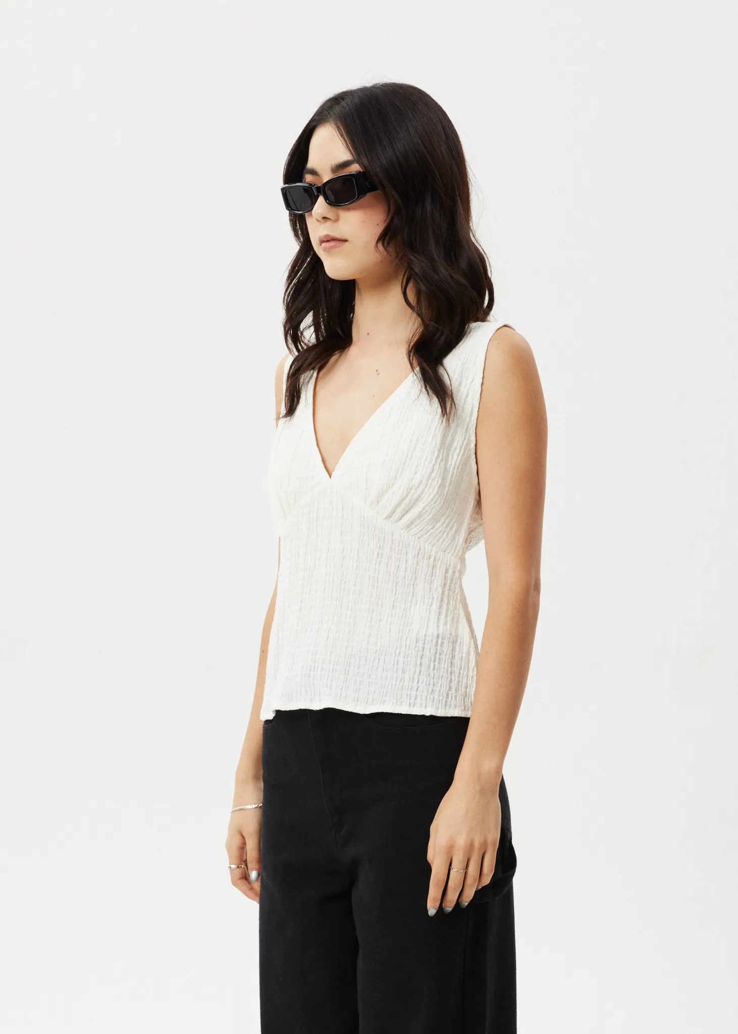 AFENDS Womens Focus - Sleeveless Top - White sold by Afends product image thumbnail 2