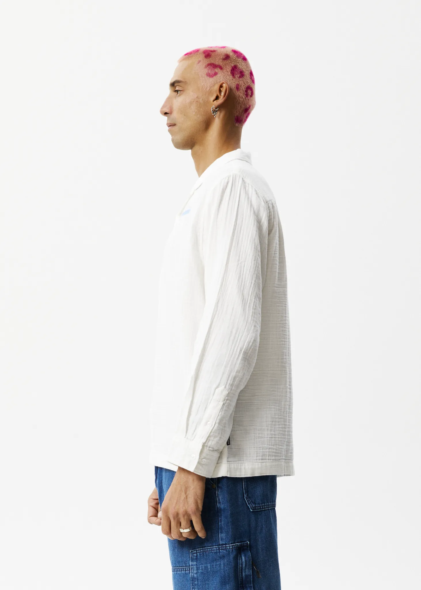 AFENDS Mens Stratosphere - Long Sleeve Shirt - Off White sold by Afends product image thumbnail 5