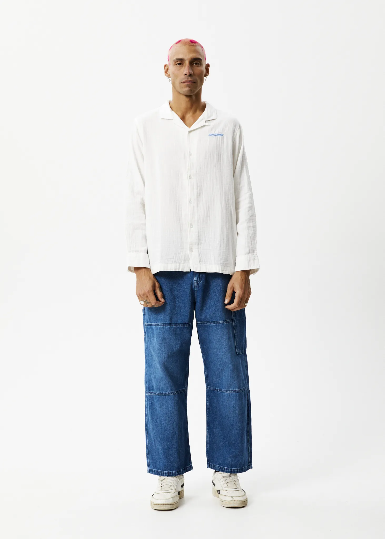 AFENDS Mens Stratosphere - Long Sleeve Shirt - Off White sold by Afends product image thumbnail 3