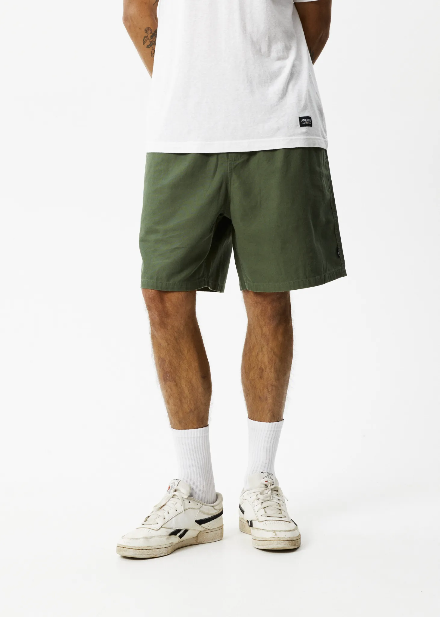 AFENDS Mens Ninety Eights - Baggy Elastic Waist Shorts - Cypress sold by Afends product image thumbnail 2