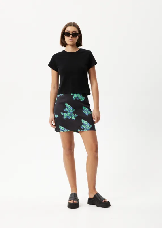 AFENDS Womens House Of Darwin - Mini Skirt - Charcoal Floral sold by Afends