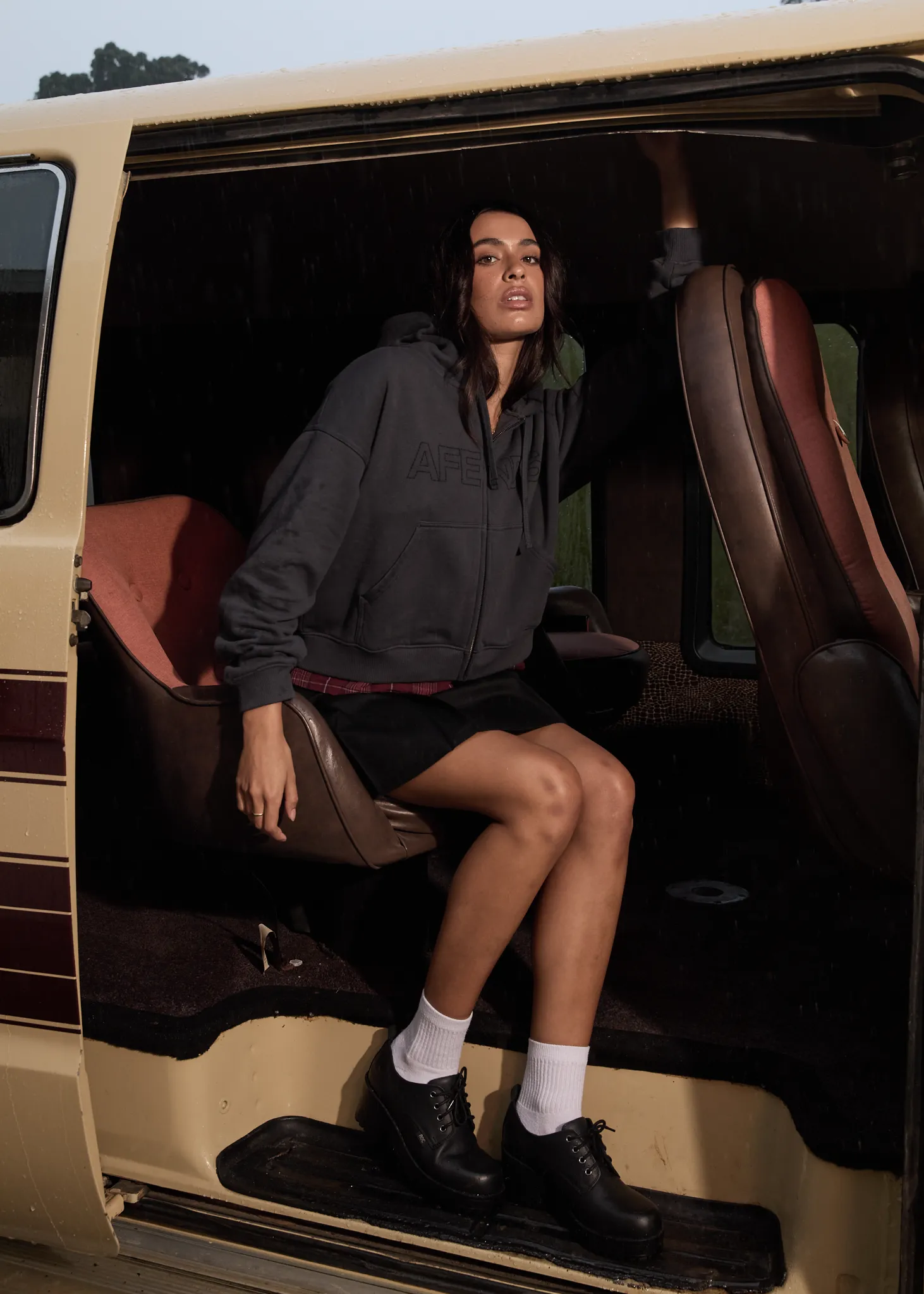 AFENDS Womens Portland - Zip - Stone Black sold by Afends product image thumbnail 2