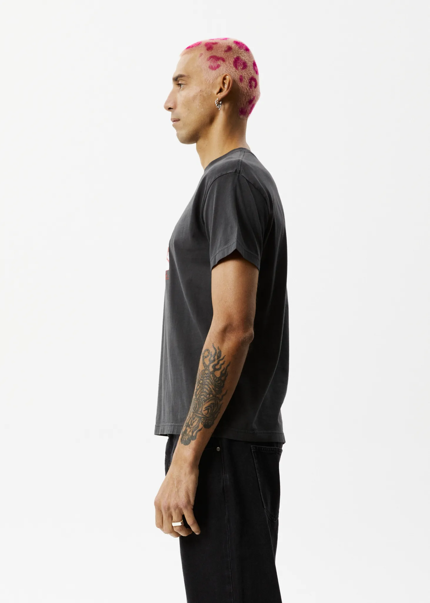 AFENDS Mens Future - Slim Fit Graphic T-Shirt - Stone Black sold by Afends product image thumbnail 4