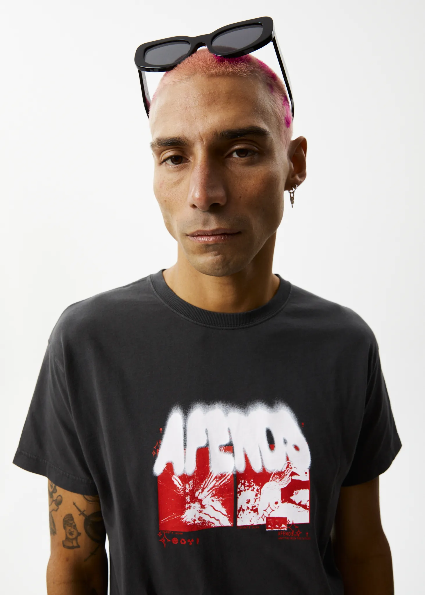 AFENDS Mens Future - Slim Fit Graphic T-Shirt - Stone Black sold by Afends product image thumbnail 2