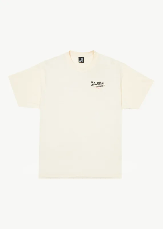 AFENDS Mens Technology - Graphic Boxy T-Shirt - Sand sold by Afends