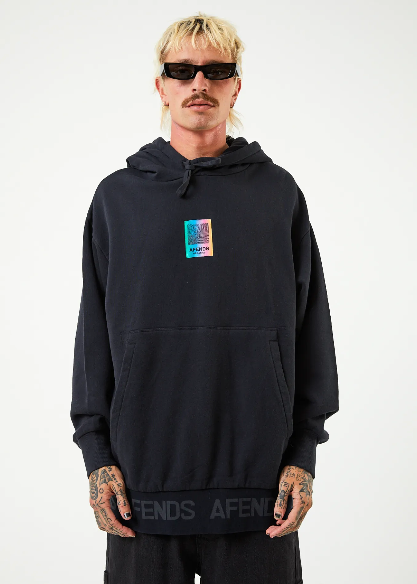 AFENDS Unisex Studio - Unisex Oversized Hoodie - Black sold by Afends