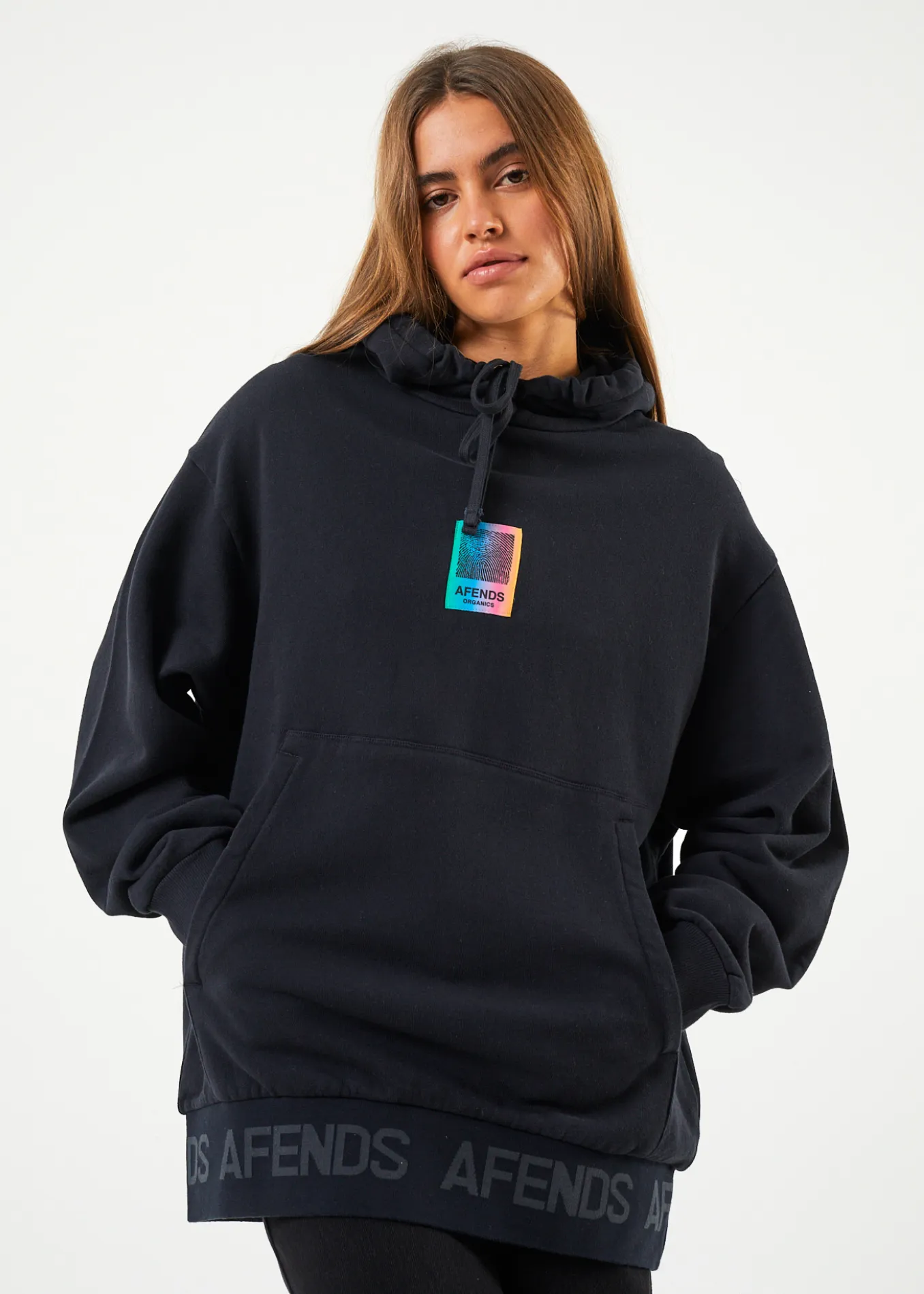 AFENDS Unisex Studio - Unisex Oversized Hoodie - Black sold by Afends product image thumbnail 2