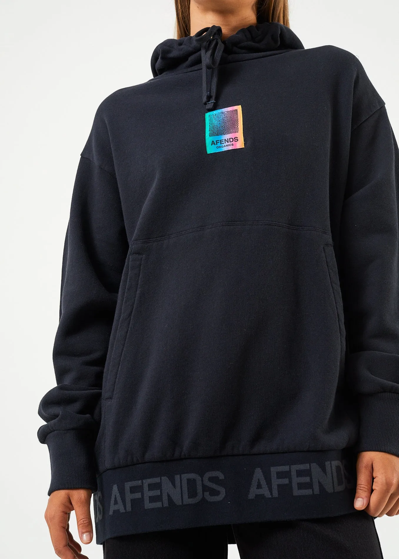 AFENDS Unisex Studio - Unisex Oversized Hoodie - Black sold by Afends product image thumbnail 4