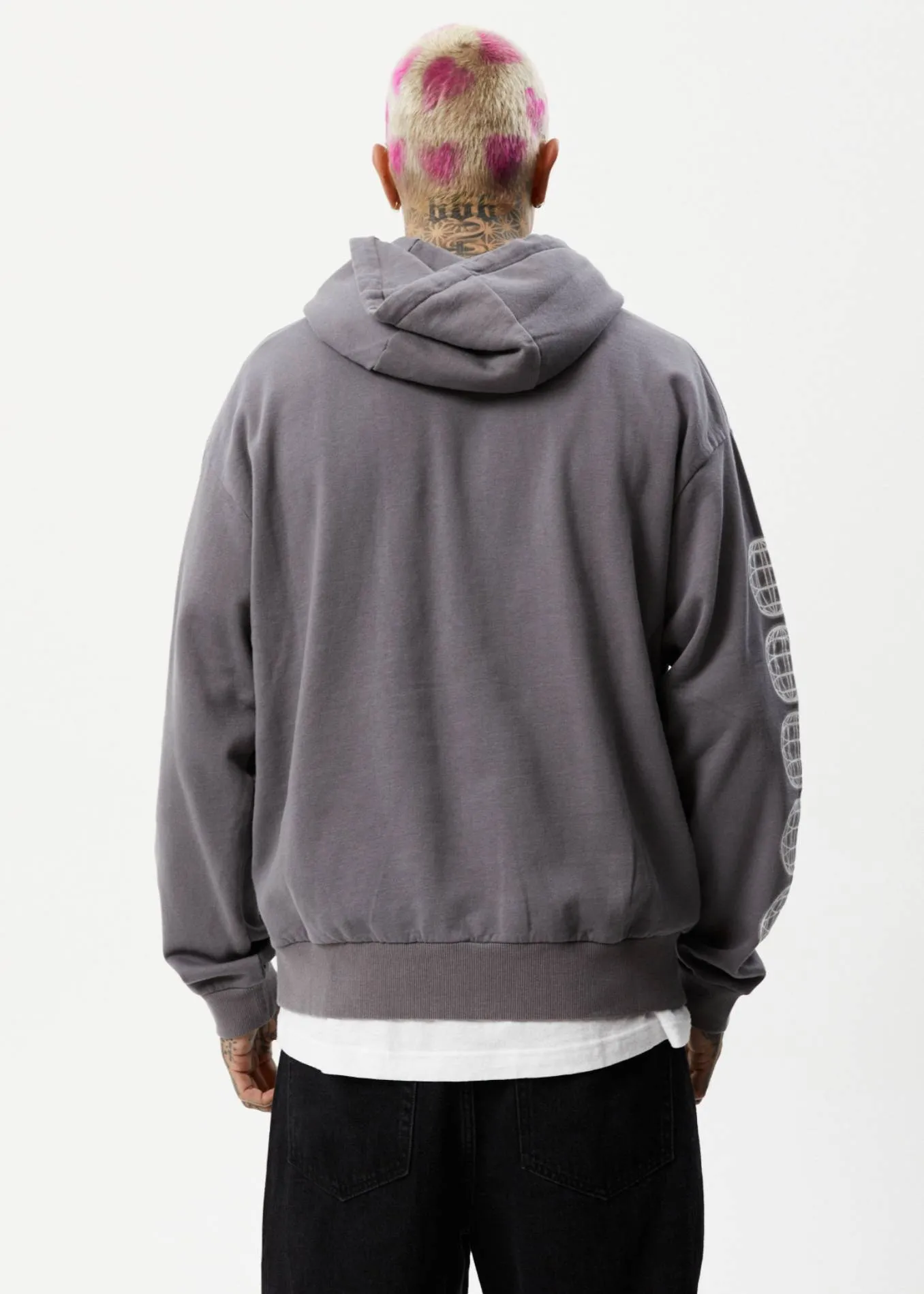 AFENDS Mens Question Everything - Hoodie - Gunmetal sold by Afends product image thumbnail 4