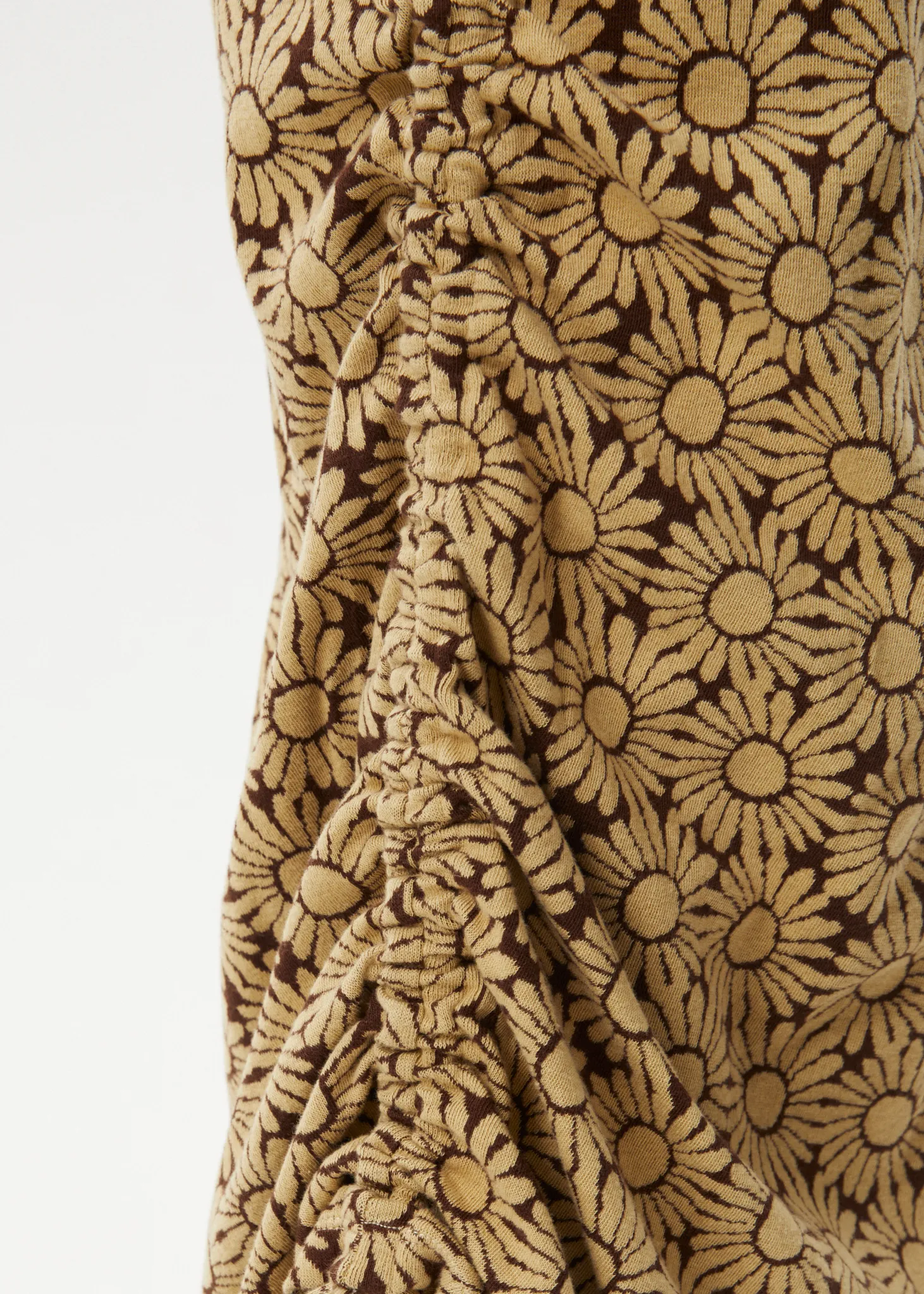AFENDS Womens Daisy - Gathered Floral Maxi Dress - Toffee sold by Afends product image thumbnail 5