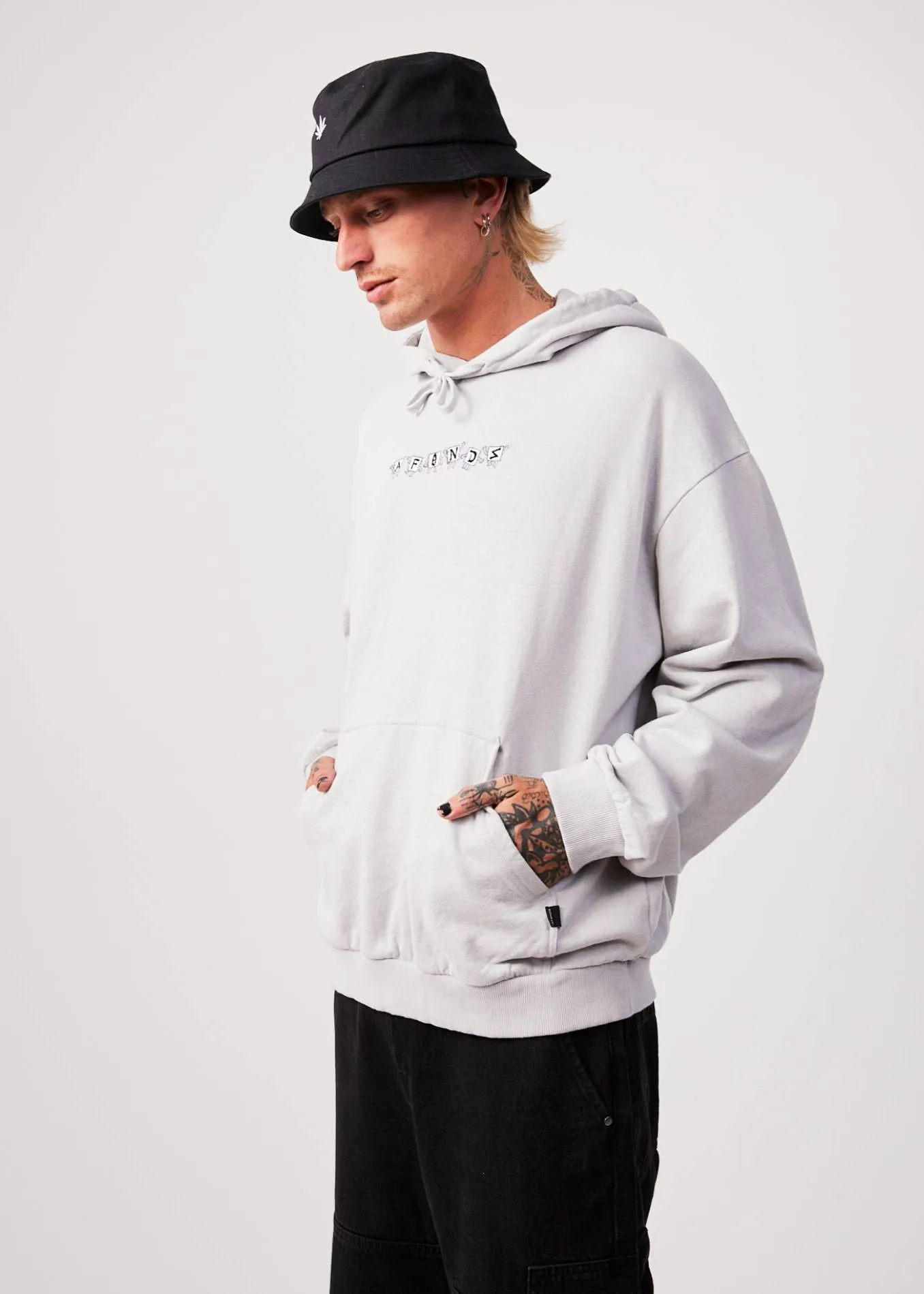 AFENDS Mens Microdosed - Hoodie - Smoke sold by Afends product image thumbnail 4